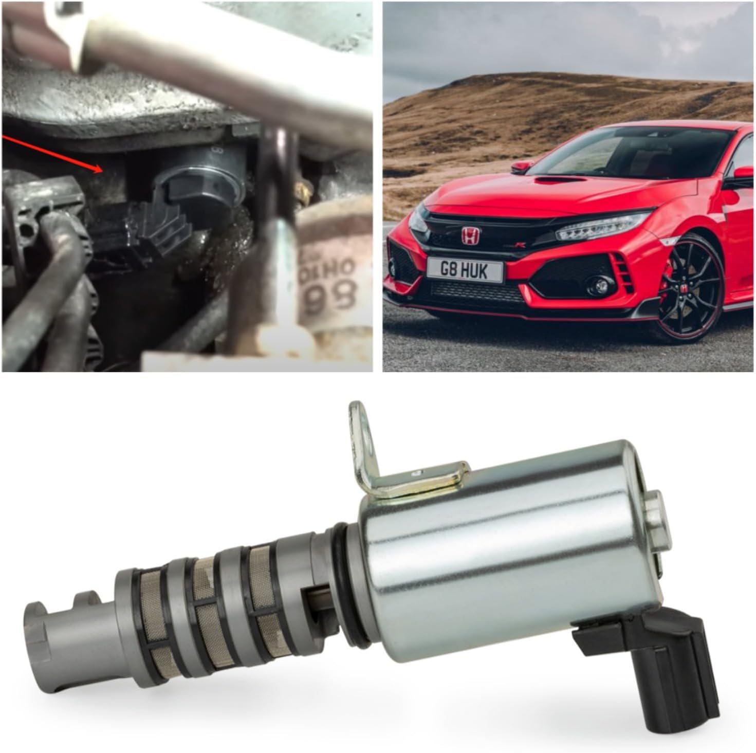 918-069 Oil Control Valve Variable Timing Solenoid VVT Fit for Honda Civic CRV Fit for Acura TSX RDX RSX ILX Replace VTS1041 VVS147 SK918069 024-1975 2T1131 7V5000 TS1131 VVT186 oe:15830-RBB-003