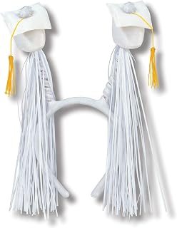 Beistle Graduate - Gorra con Flecos, Color Blanco