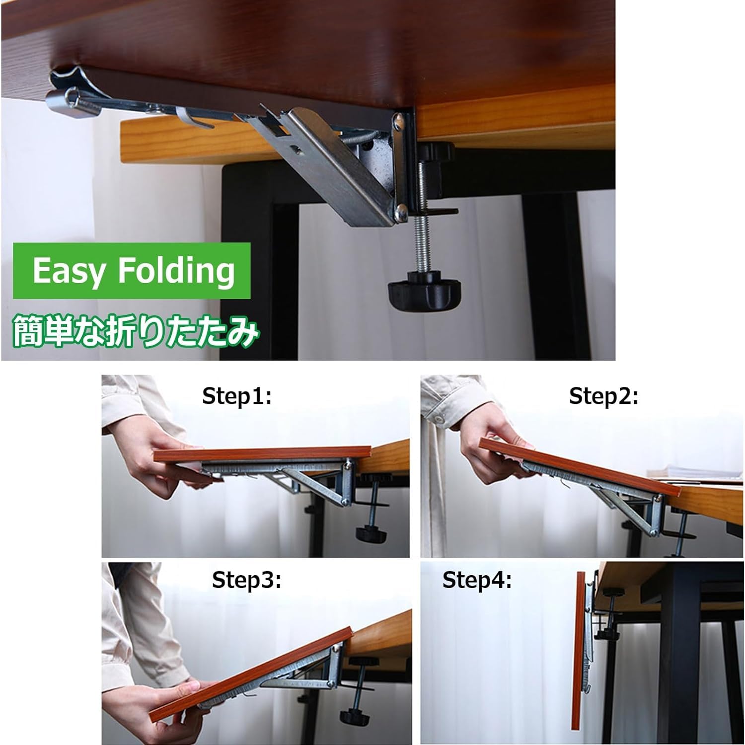 Foldable Keyboard Tray – Ergonomic Desk Extender Armrest Shelf | Clamp-On, No Drilling, Saves Space