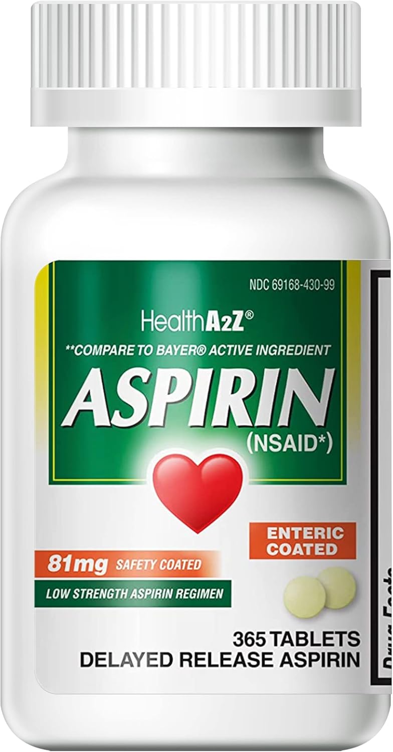 HealthA2Z® Aspirin 81 mg Low Strength Enteric Coated