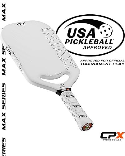 Miniatura 6 de CPX MAX Series T700 - Raqueta de paleta alargada de fibra de carbono cruda, grado profesional, grosor de núcleo de 0.55 pulgadas, agarre cómodo