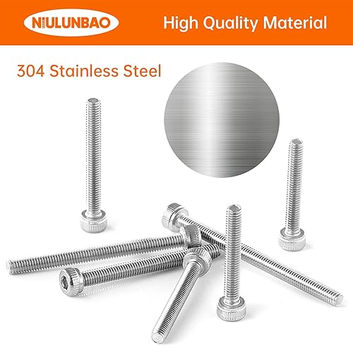 Miniatura 3 de Tornillos de cabeza hexagonal M3 x 20 mm, 25 mm, 30 mm, 35 mm, 40 mm, tornillos de acero inoxidable 304, totalmente roscados, acabado brillante,