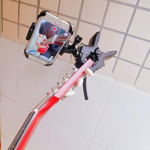 Miniatura 6 de Soporte combinado para cámara y teléfono celular - Ukelele Guitarra Headstock Soporte de clip para teléfono móvil para teléfonos inteligentes y