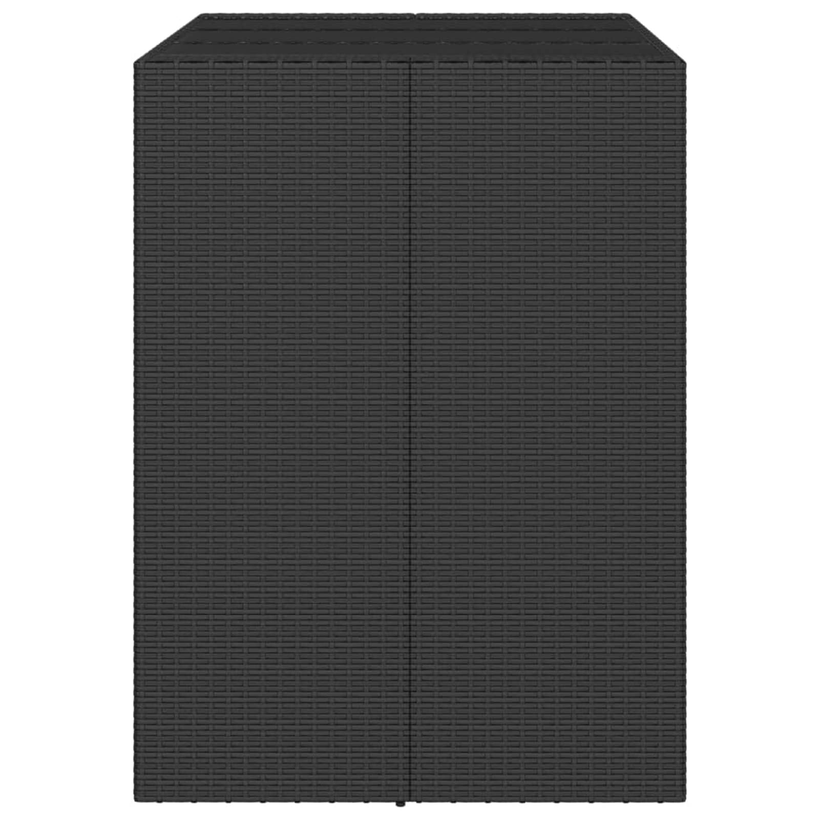 GuyAna Tavolo Bar con Piano in Vetro Nero 105x80x110 cm Polyrattan,Mobili,Mobili da giardino,Tavoli da giardino(SPU:362594)