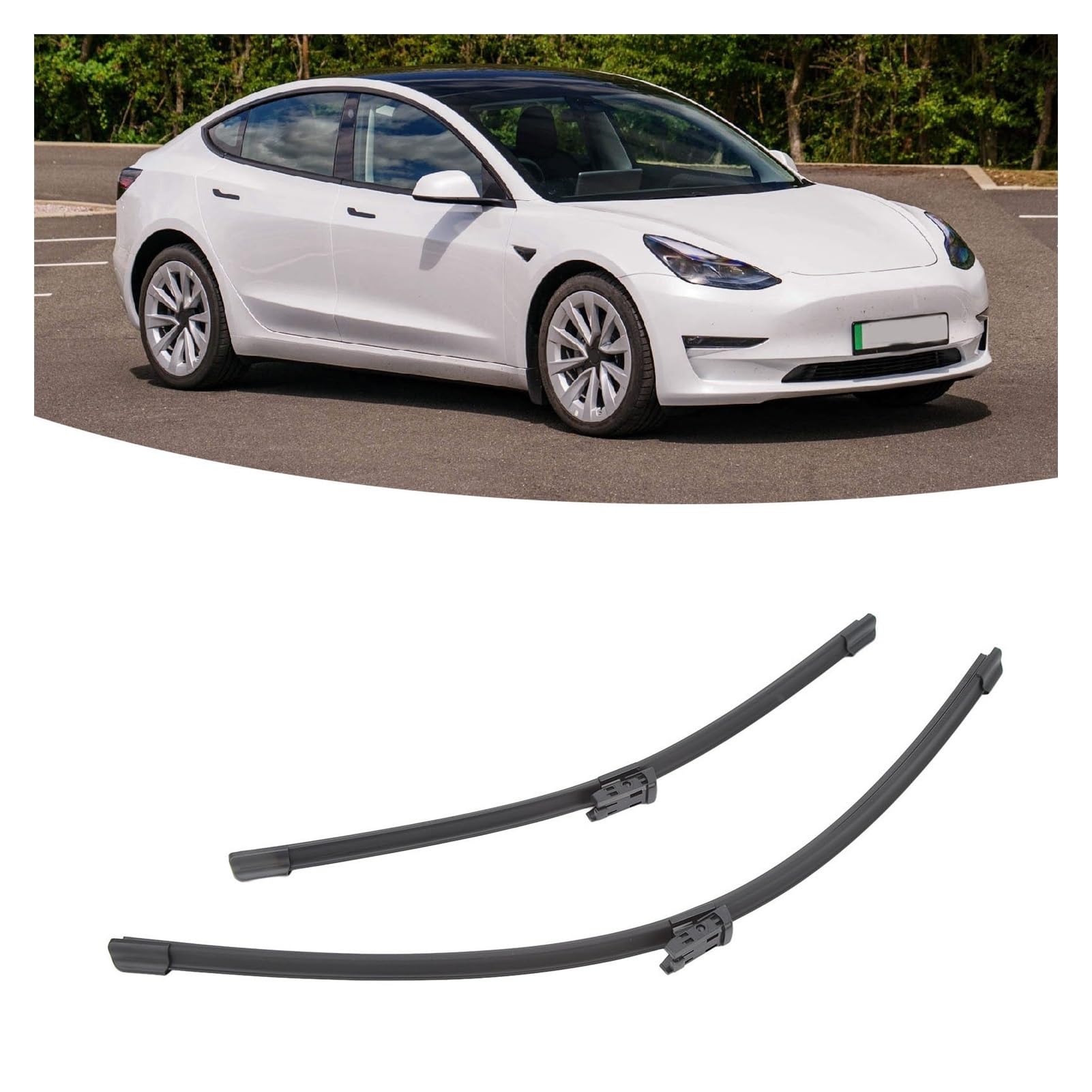 Compatible con Tesla para Model 3 Y 2017 2018 2019 2020 2021 2022 2 Uds, Limpiaparabrisas, Cepillo De Lluvia, Limpiaparabrisas Escobilla limpiaparabrisas