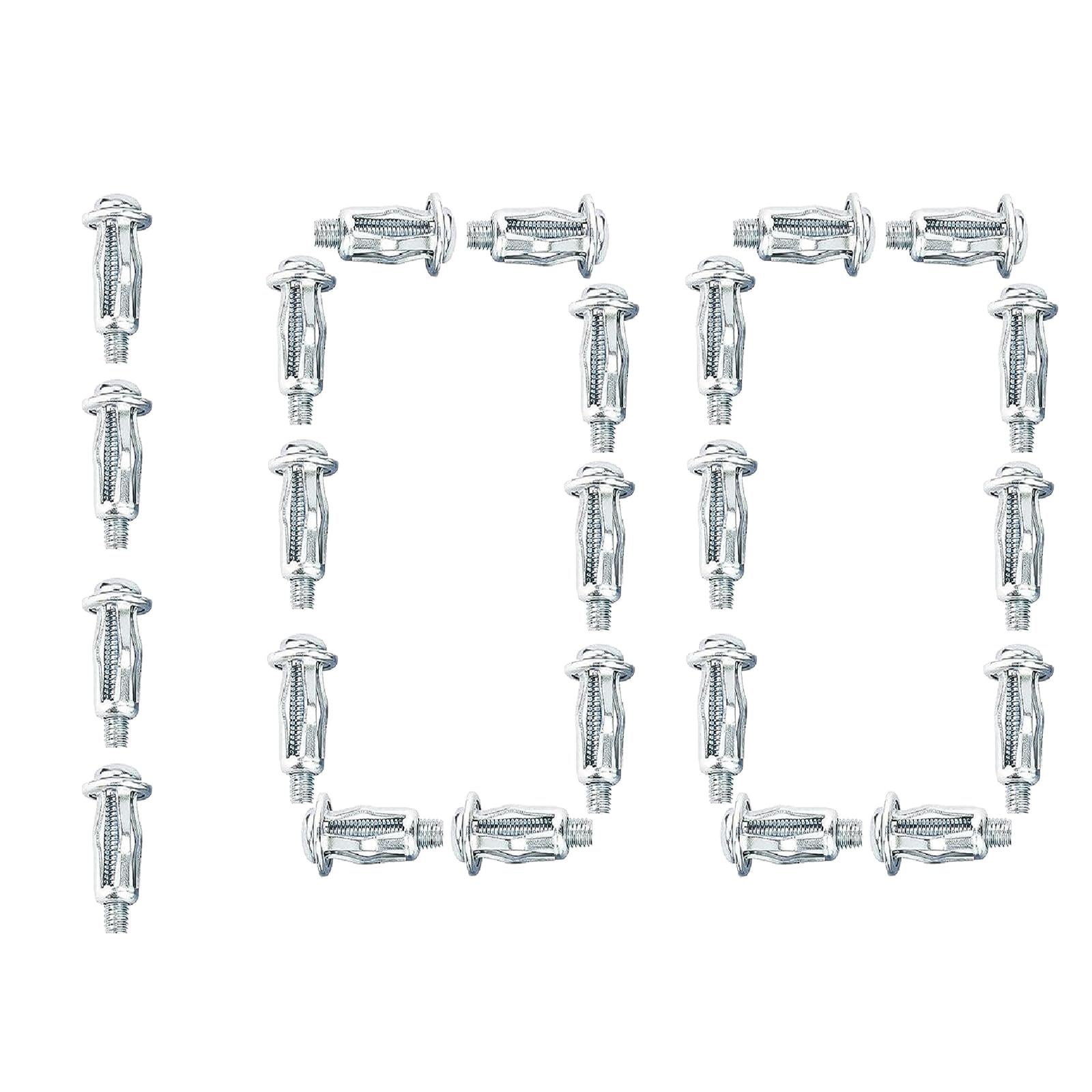 50/100 PCS Dado A Petalo A Forma di Petalo Vite Ad Espansione in Metallo Dadi A Jack con Filettatura Standard Dado Ad Espansione in Acciaio Inossidabile per Pareti Cave Ferro Plastica Metallo Sottile