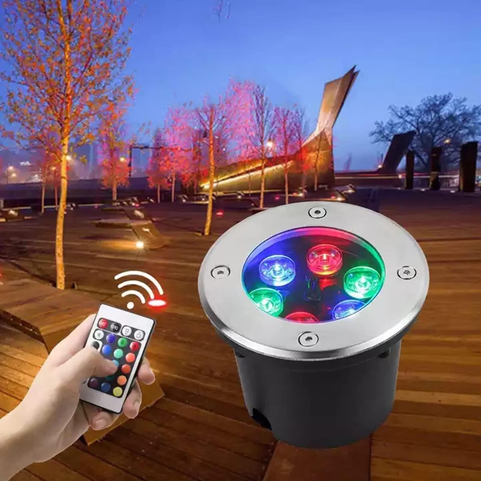 Amazon.co.jp: 埋め込みライトLEDライト - リモコン付きガーデン 景観