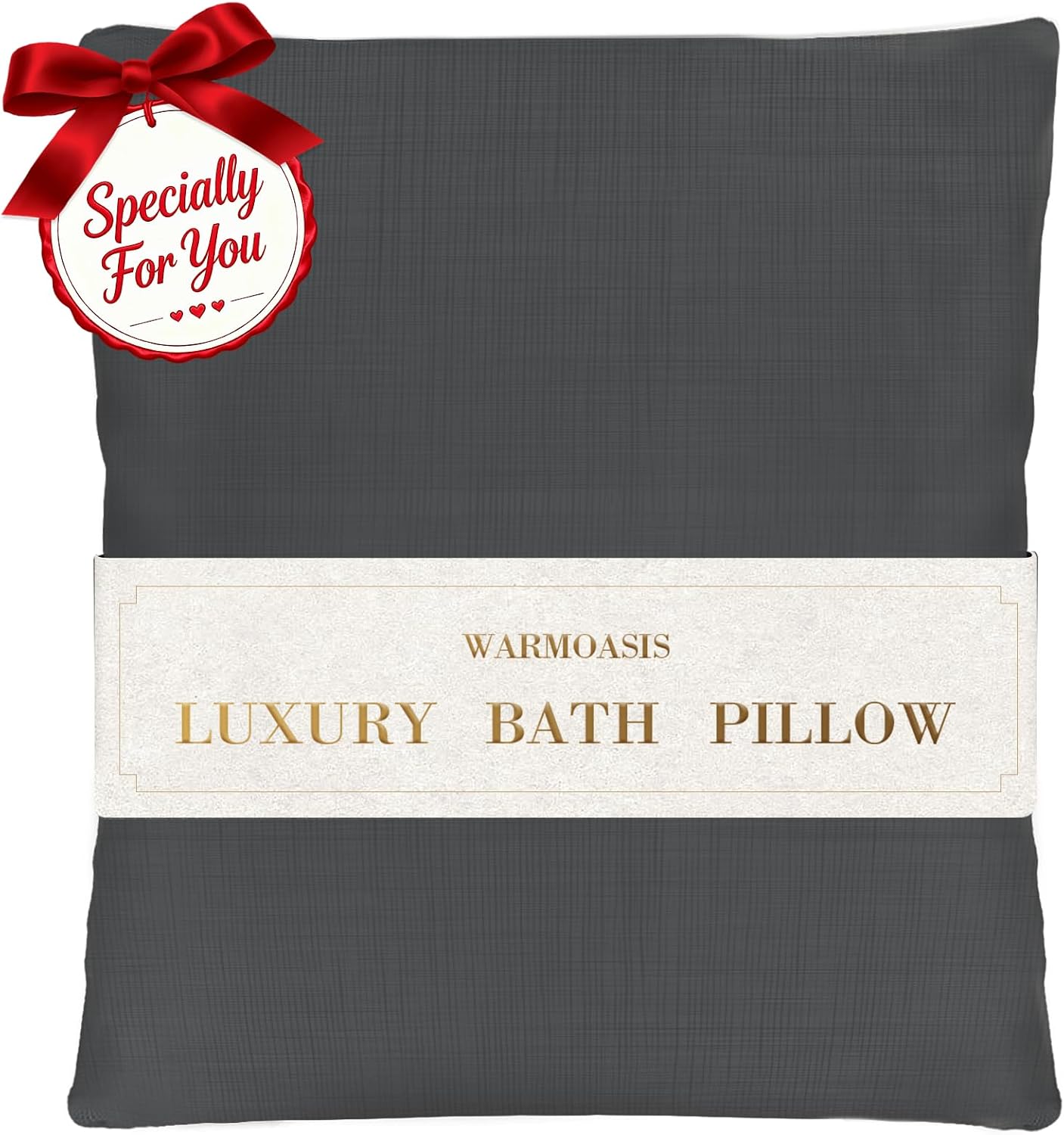 Luxury Bathtub Pillow L in Dark Gray,Head,Neck & Back Support