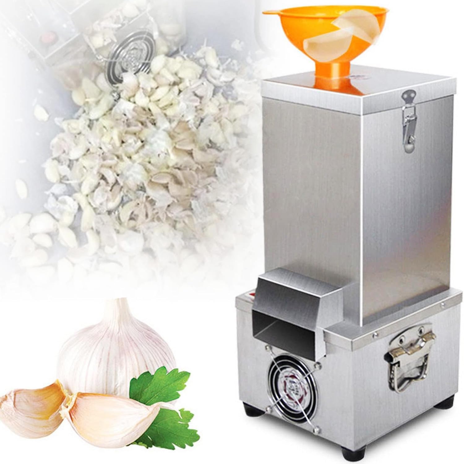 Garlic Clove Peeling Machine, Electric Garlic Separating Machine for Restaurant Kitchen, Stainless Steel Garlic Peeler Machine Commercial Grade Peeli