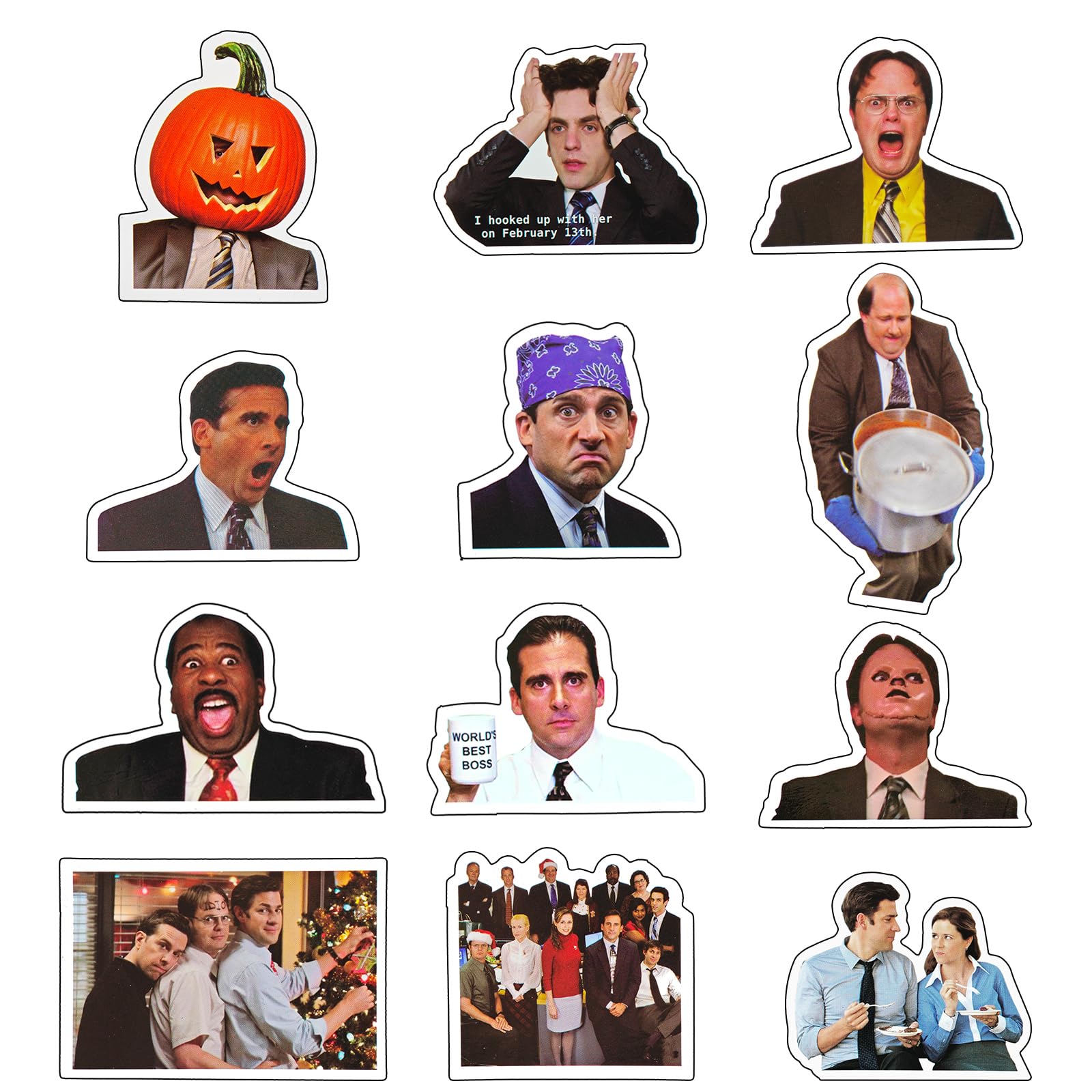 The Office Magnets 12 pcs- Great Gift for Office Fans, Funny TV Show Fridge Decor for Cabinets Fridge Locker