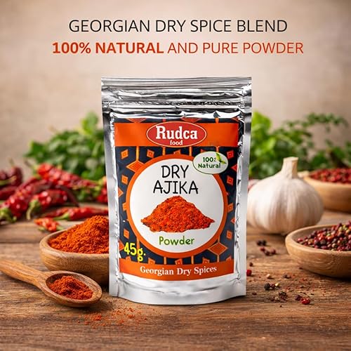 Miniatura 2 de Rudca Food Dry Adjika - Mezcla de especias tradicionales georgianas, condimento aromático en polvo, mezcla de hierbas de ajo, 1.59 oz