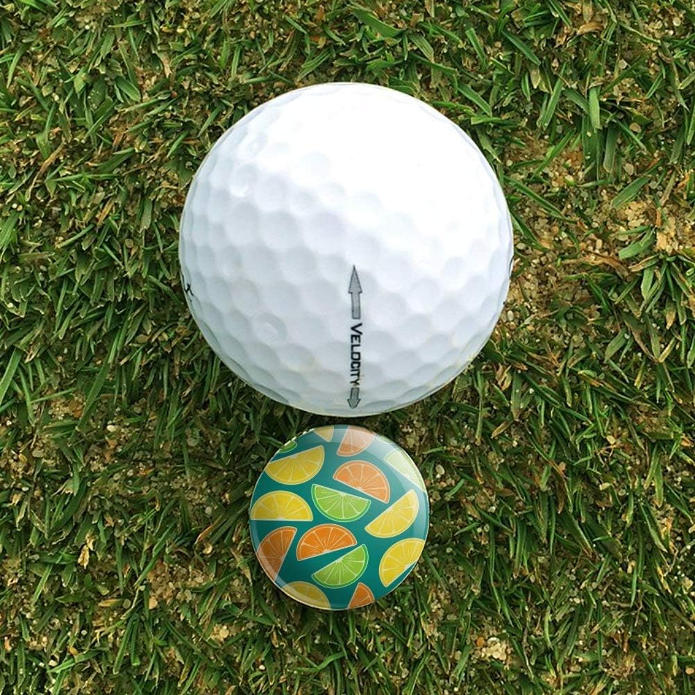 review GRAPHICS & MORE Citrus Lemon Lime Orange Slices Pattern Golf Hat Clip with Magnetic Ball Marker