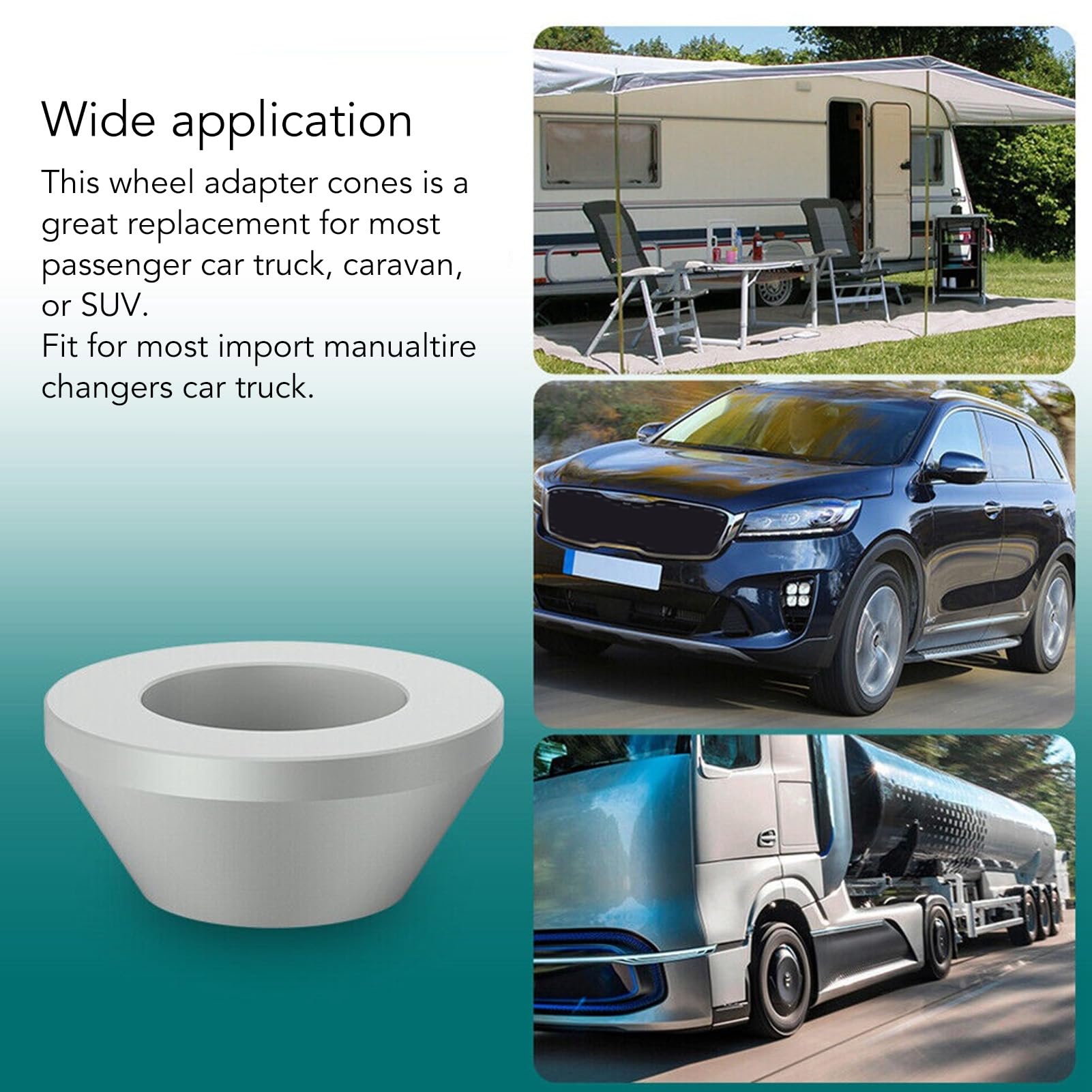 QANYEGN Manual Tire Changer Centering Cone, Aluminum Large Wheel Hold Down Cone, Wheel Balancer Hold Down Cone for Car Truck