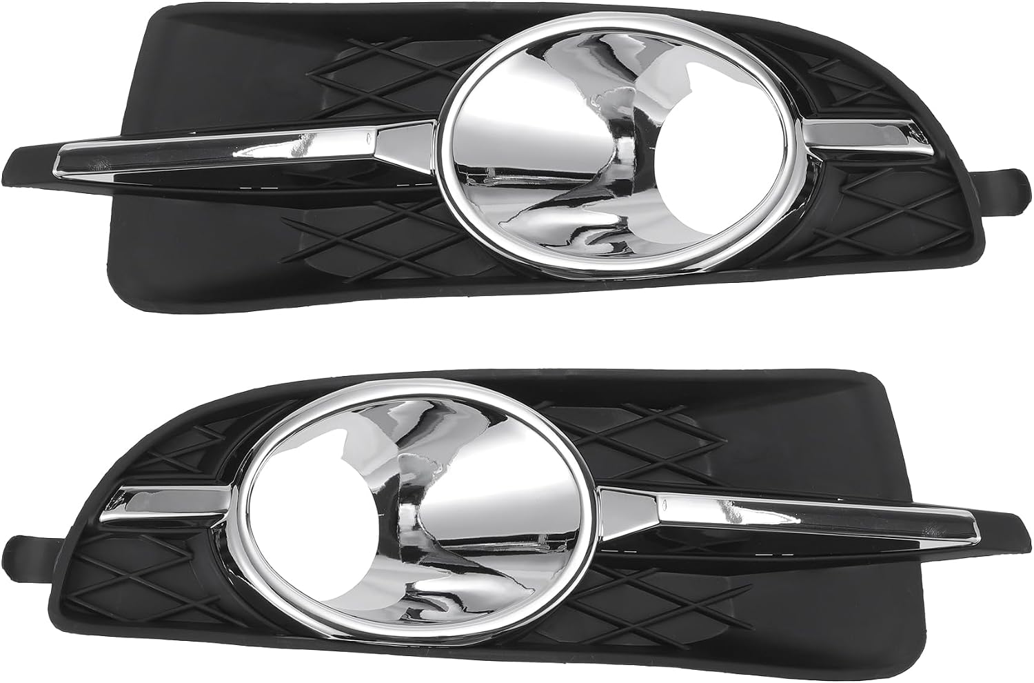 1 Pc Fog Light Grill for Buick LaCrosse 2010-2013 Front Left Front Lower Bumper Fog Light Cover Inserts No.20859107 Black,Silver Tone ABS