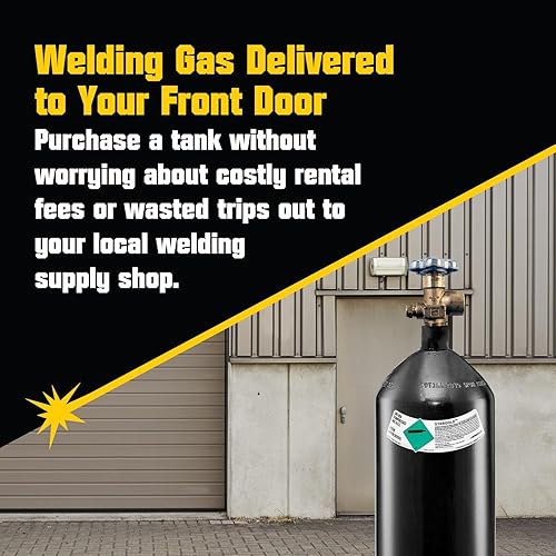 Miniatura 5 de PrimeWeld Botella de 75% argón 25% CO2 40CF  DOT 3AA  Válvula CGA 580 de EE. UU.  La mejor mezcla de gas para soldadura MIG  Cilindros completos y