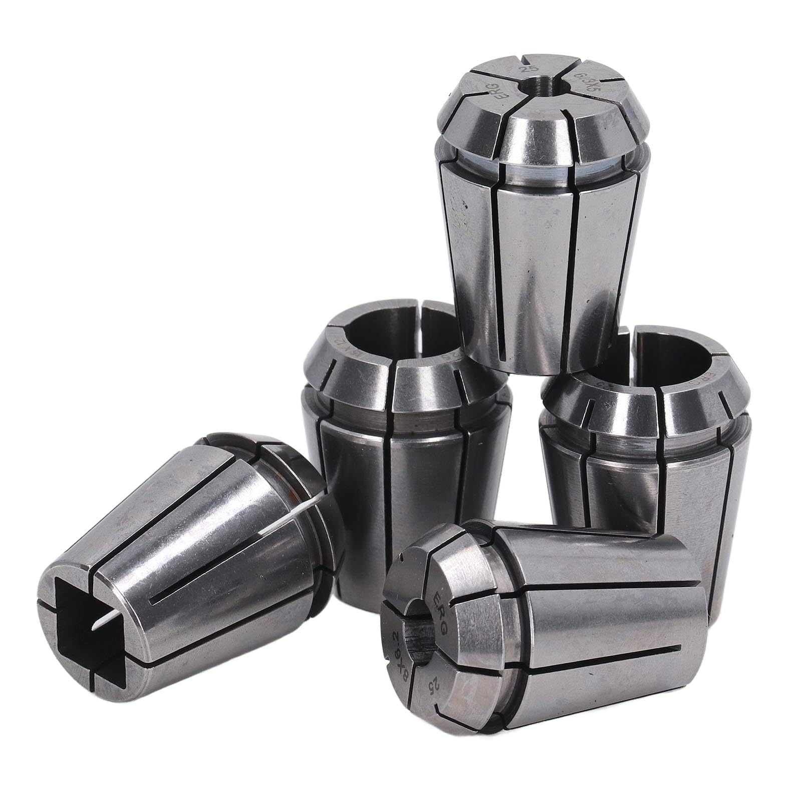 Juego de Pinzas de Alta Precisión para Torno CNC y Fresadora Pinza de Resorte de Acero con Alto Contenido de Carbono Durable de 5 Piezas para un Mecanizado Preciso