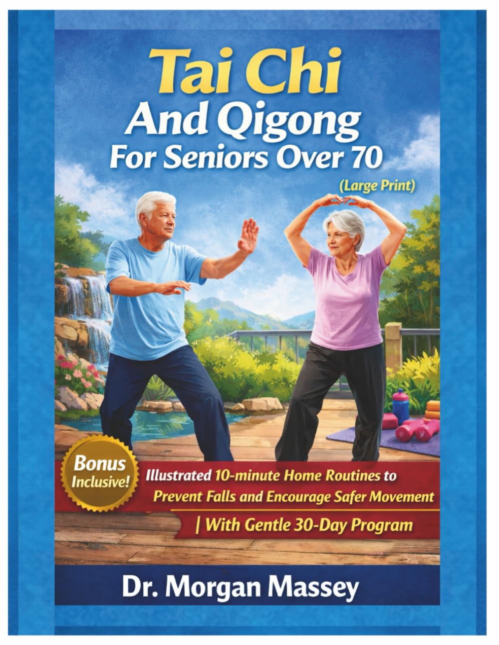 Tai Chi And Qigong For Seniors Over 70 (Large Print): Illustrated 10-minute Home Routines to Prevent Falls and Encourage Safer Movement |With Gentle 30-Day Program