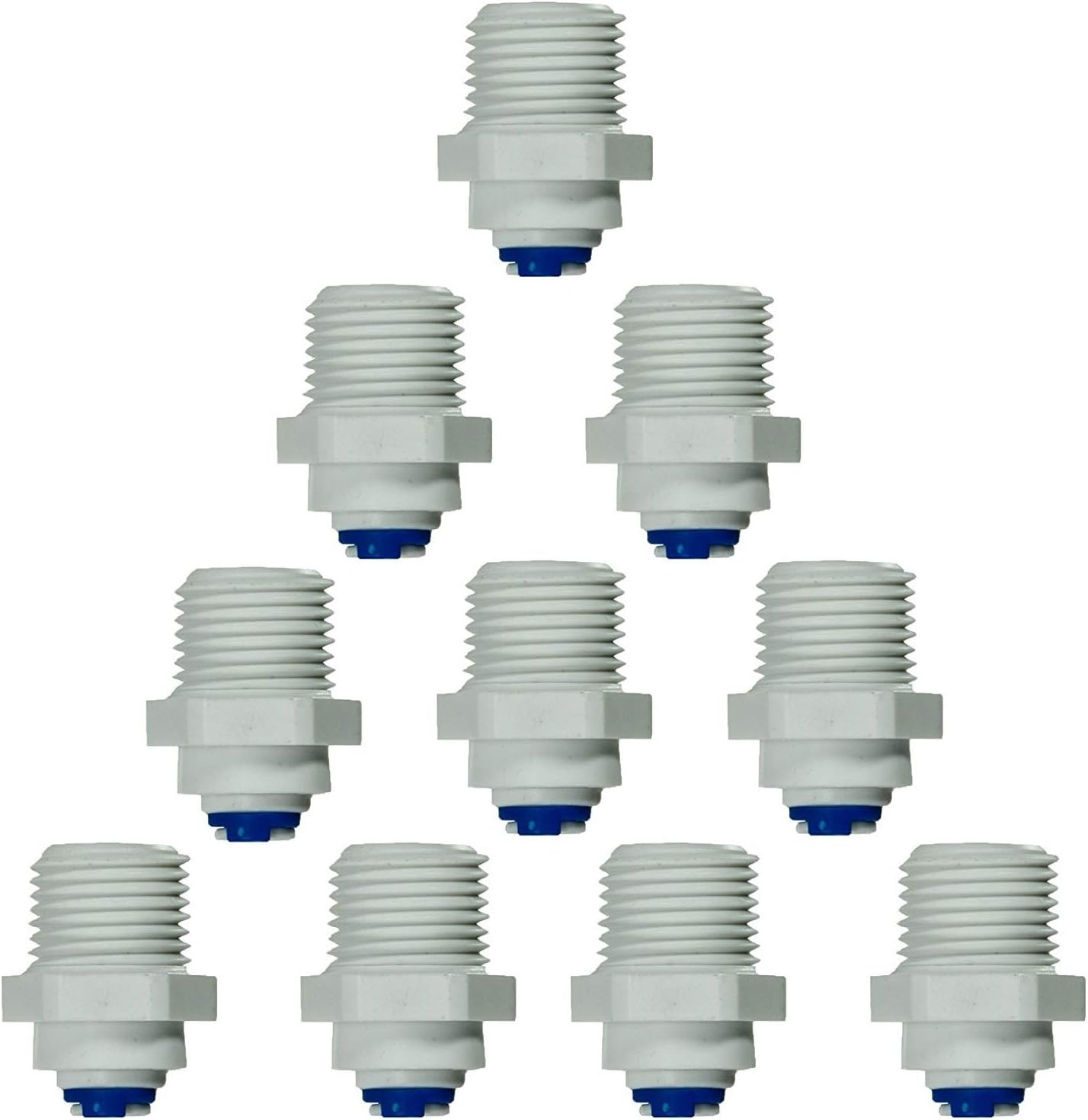 Vyair 1/2" BSP Thread to 1/4" Push Fit Reverse Osmosis Housing Connection (10)