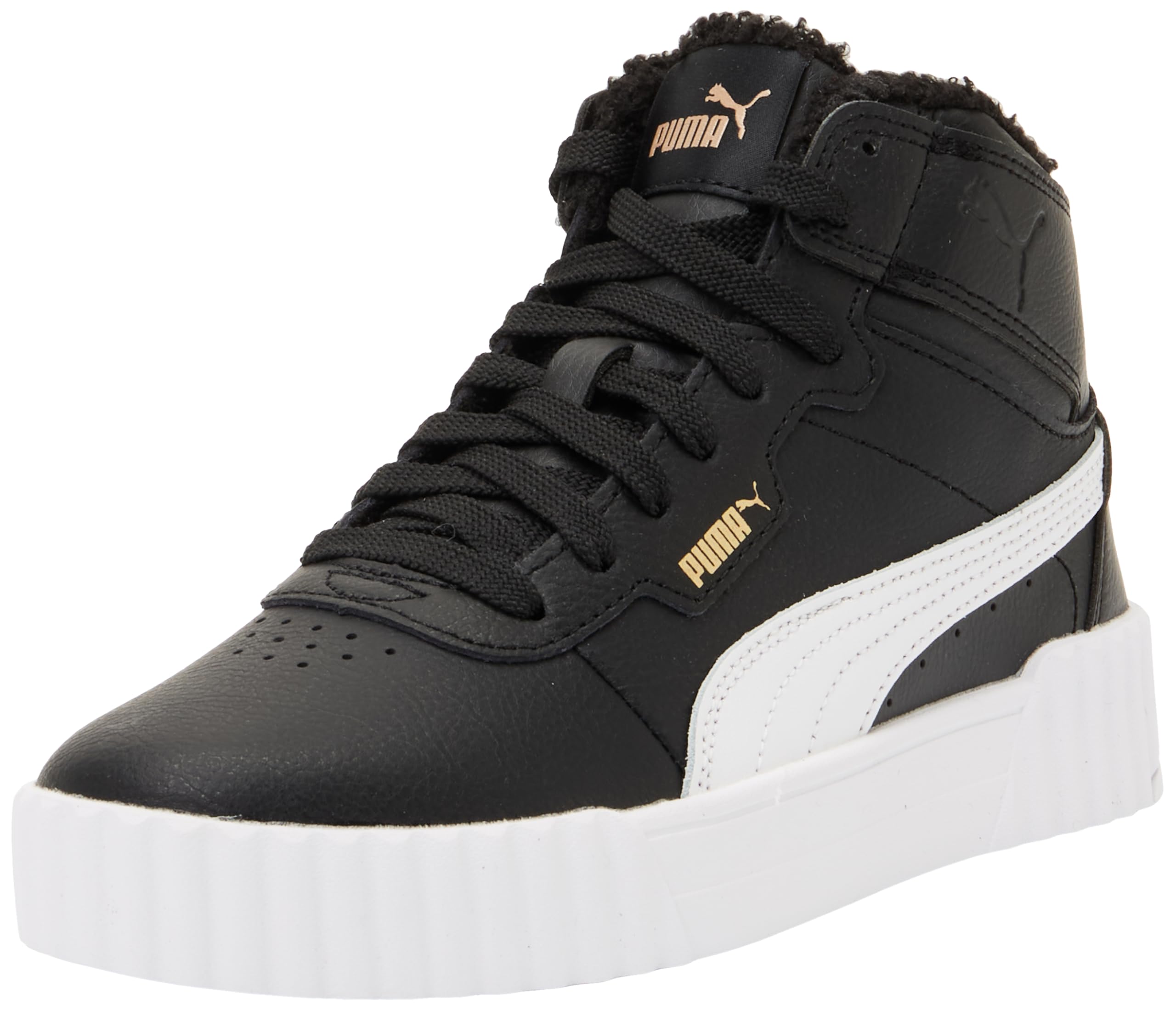 PUMA Carina 3.0 MID WTR JR Sneaker, Black White, 5.5 UK