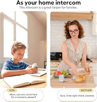 Audio Baby Monitor with Rechargeable Battery, Full-Duplex Wireless Intercom with 1000Ft Range, Baby Monitor Audio Only with Clear Sound, Two-Way Talk - for Home, Kids, Elderly, Pets, Indoor/Outdoor