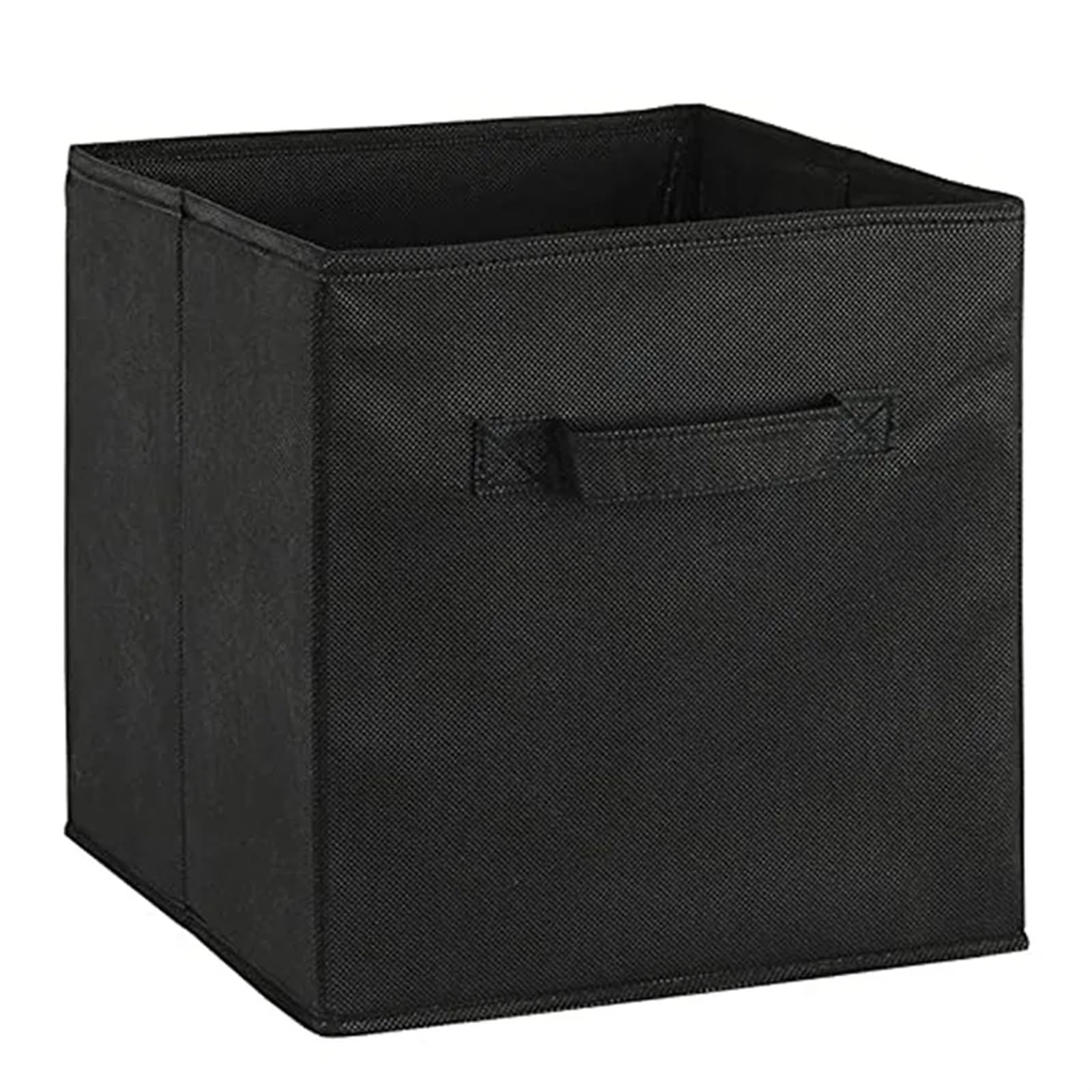EWUHYFP Collapsible Storage Box Collapsible Storage Cubes Organizer with Handles Office Baskets Bins for Shelves Snacks Sundries(Black)