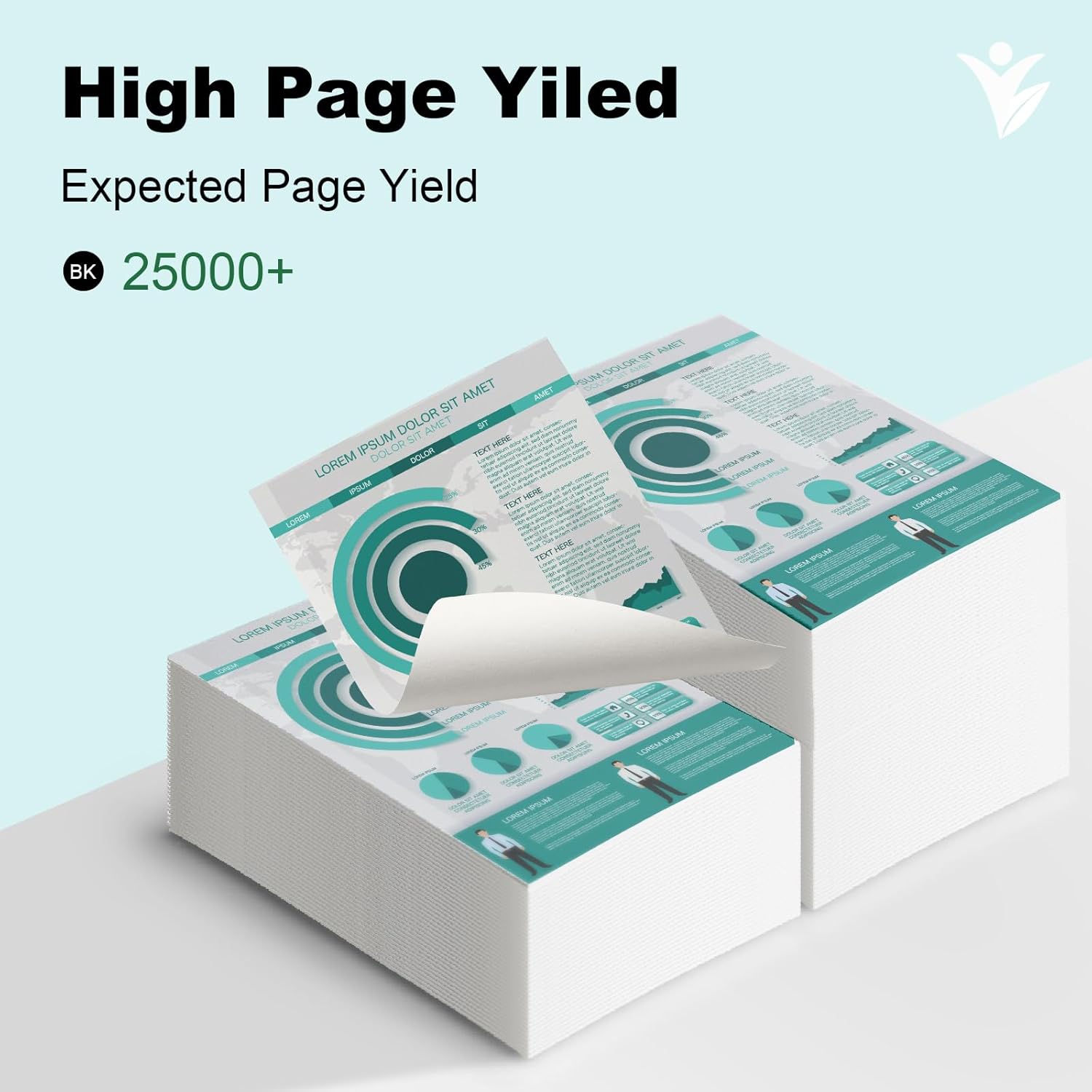 Compatible MP 501 MP 601 Toner Cartridge (2 Black) 407823 Replacement for Ricoh MP 501 Toner Cartridge MP 601 for Ricoh MP 501SPF MP 601SPF SP 5300dn 5300 SP 5310dn Printer (25,000 Pages)