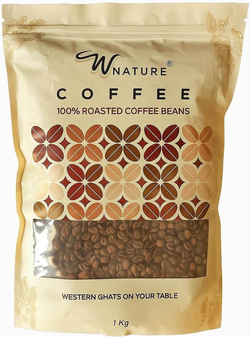 Roasted, Coffee Beans,Medium roast, 100% Pure N Natural, Bag, 1kg