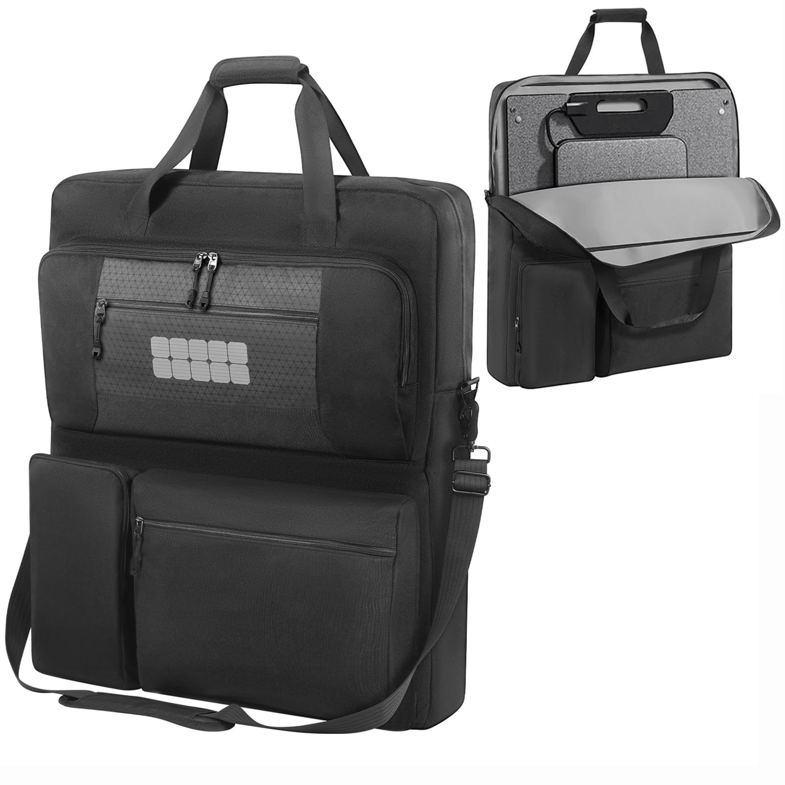 Borsa portatile per pannelli solari ECOFLOW BLUETTI Anker con tasche e tracolla, compatibile Anker Solix PS100 100W PS200 200W