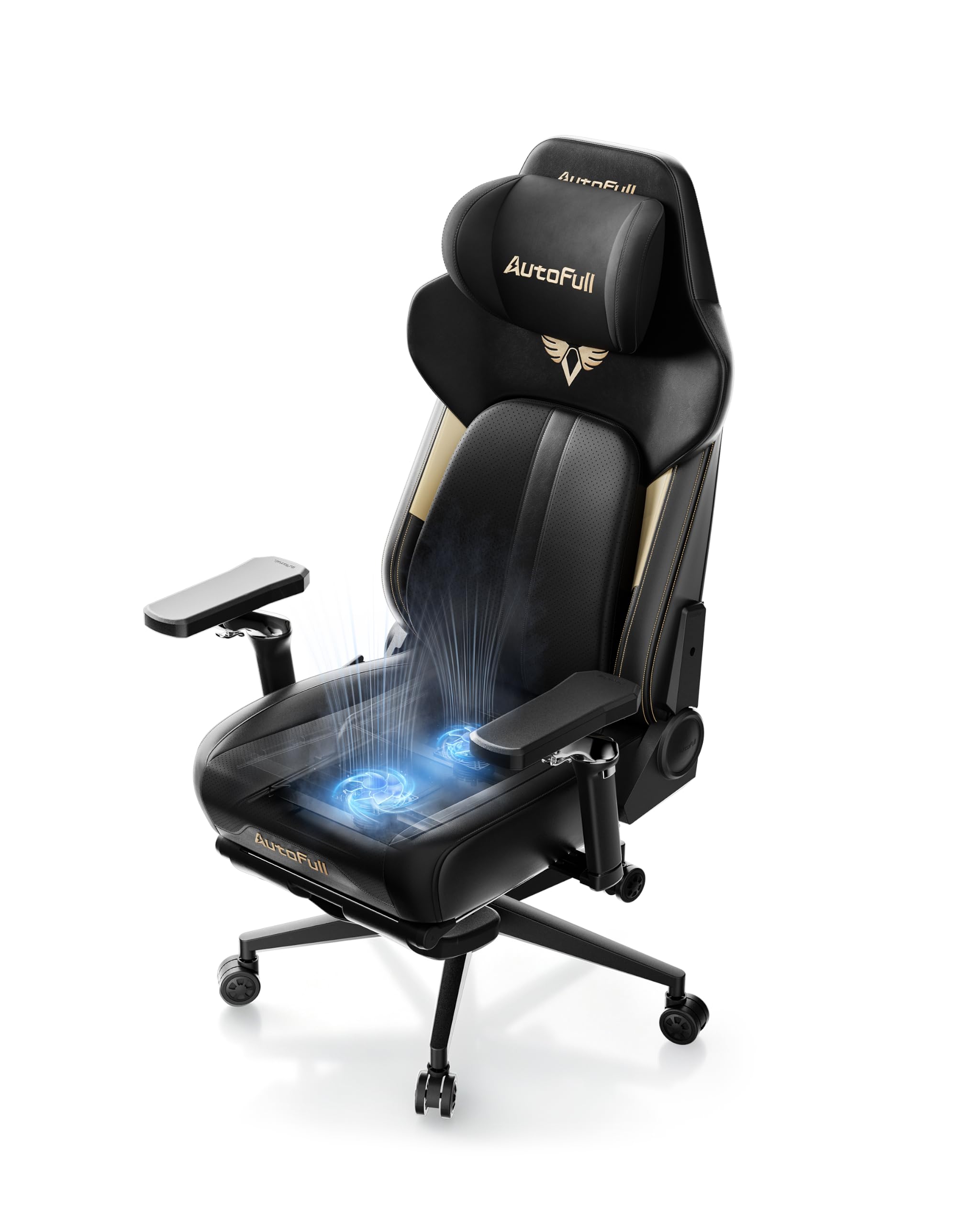 AutoFull M6 Ultra 2.0 Chaise Gaming Ergonomique avec Double Massage | Double Massage Vibrant, Ventilation Active, Chauffage, Soutien Lombaire Dynamique. Partenaire officiel IEM & ESL 2026