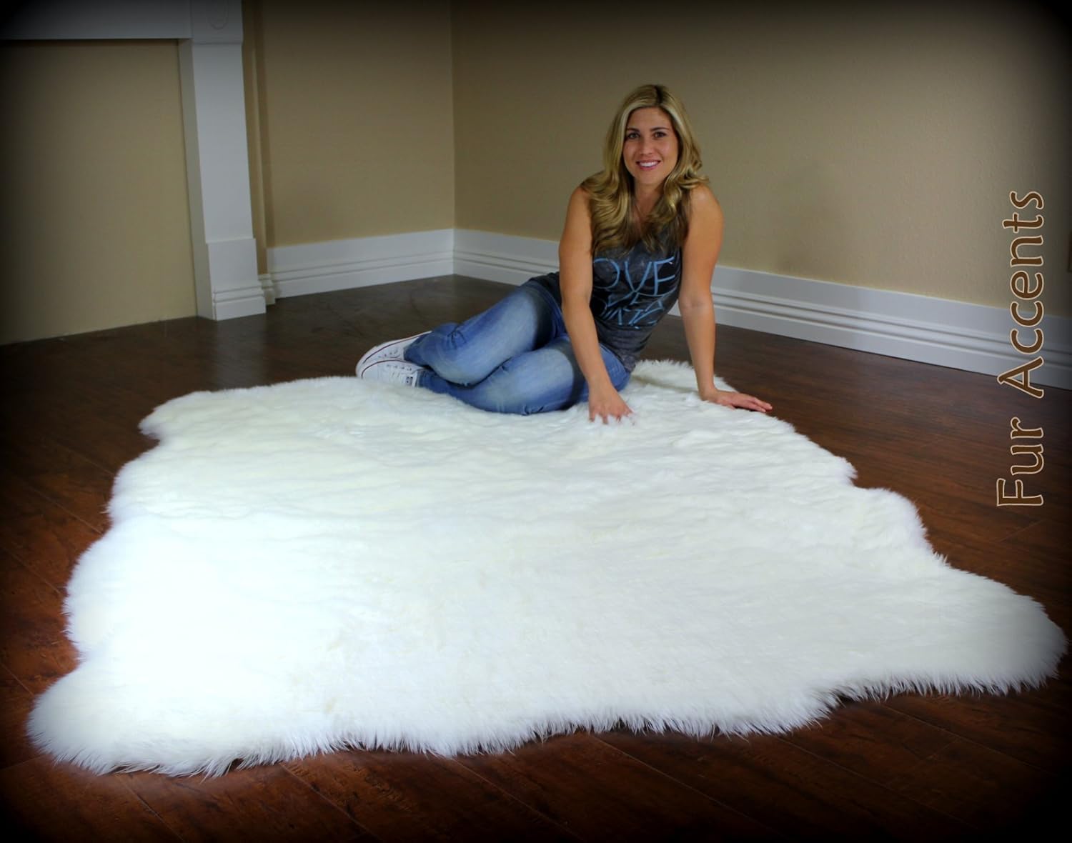 Fur Accents Freeform Shaggy Plush Faux Fur Sheepskin