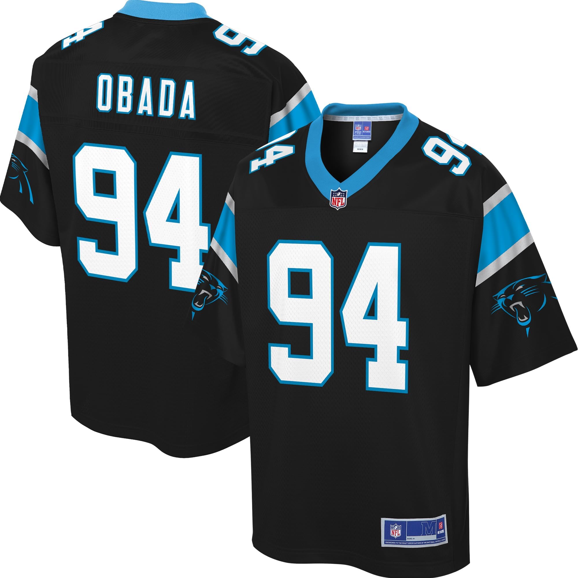 NFL PRO LINE Men's EFE Obada Black Carolina Panthers Big & Tall Player Jersey