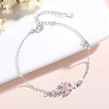 Amazon | FH.bird 桜 ブレスレット レディース 蝶々 シルバー925