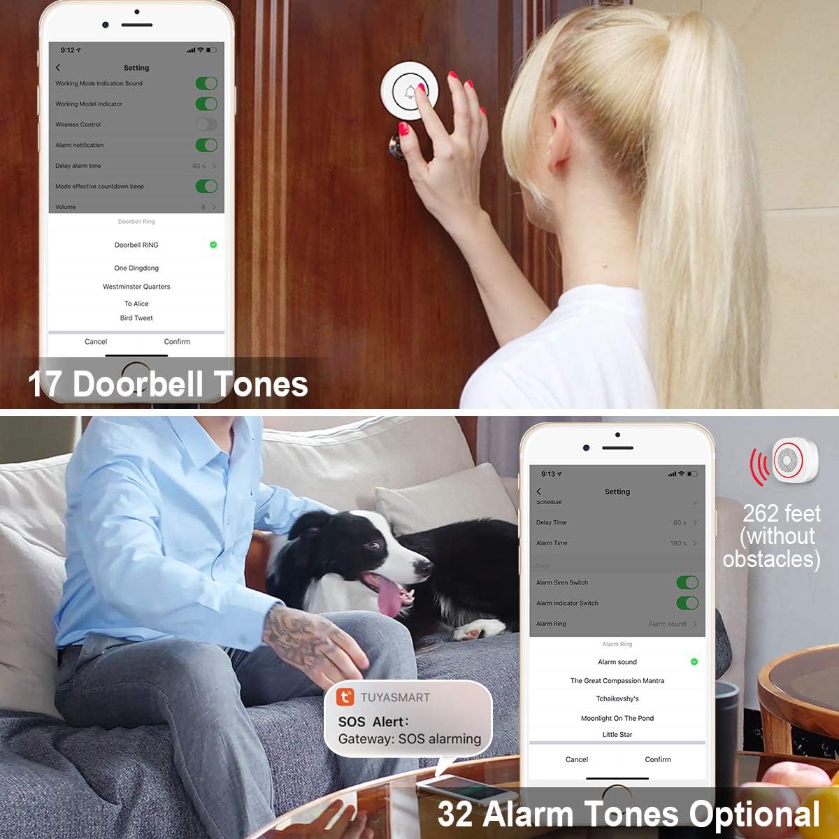 Hоttеѕt Sаlе TUYA Smart Home Security Alarm Siren System, ERAY H3 Wireless WiFi Burglar Siren Alarms A Compatible with Alexa and Google Assistant, Alarm Delay/Independent Zone/Optional Doorbell & Alarm Tones