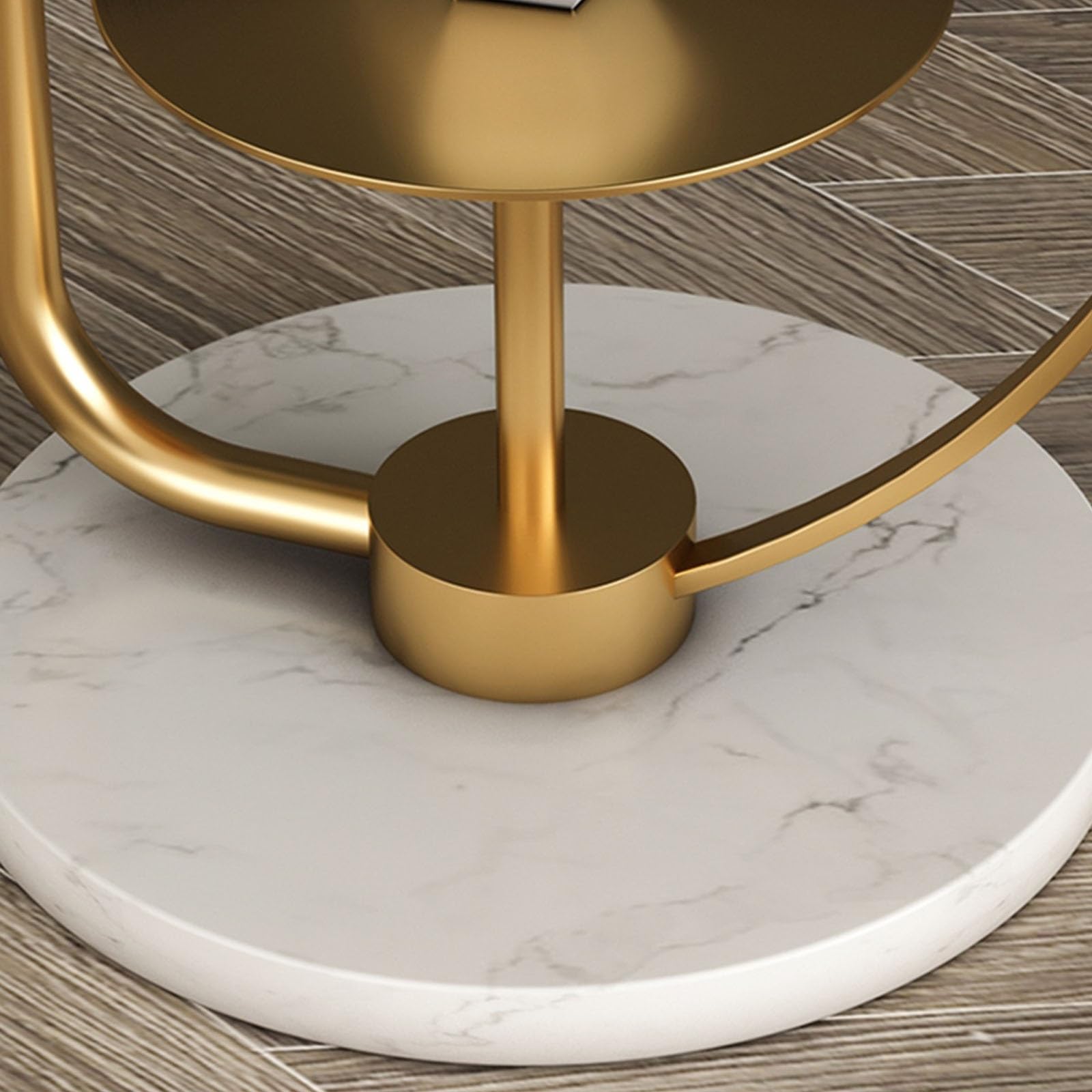 Nowoczesna lampa podłogowa ze stołem, lampa podłogowa do salonu z bezprzewodową stacją ładującą, żarówka LED 3 kolory, nowoczesna i elegancka z dekoracją stołu