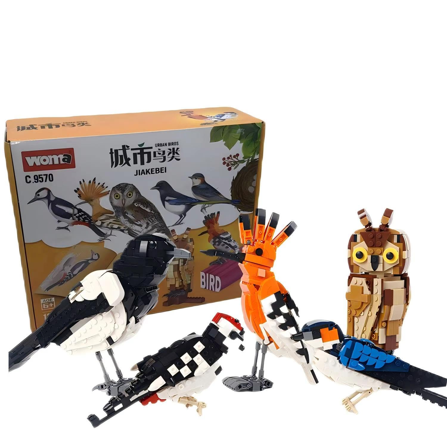 Birds Building Set - 1346PCS Creative Model Kit with 5 Realistic Bird Models  Educational Fun Building Toy for Nature Lovers - Kids and Adults