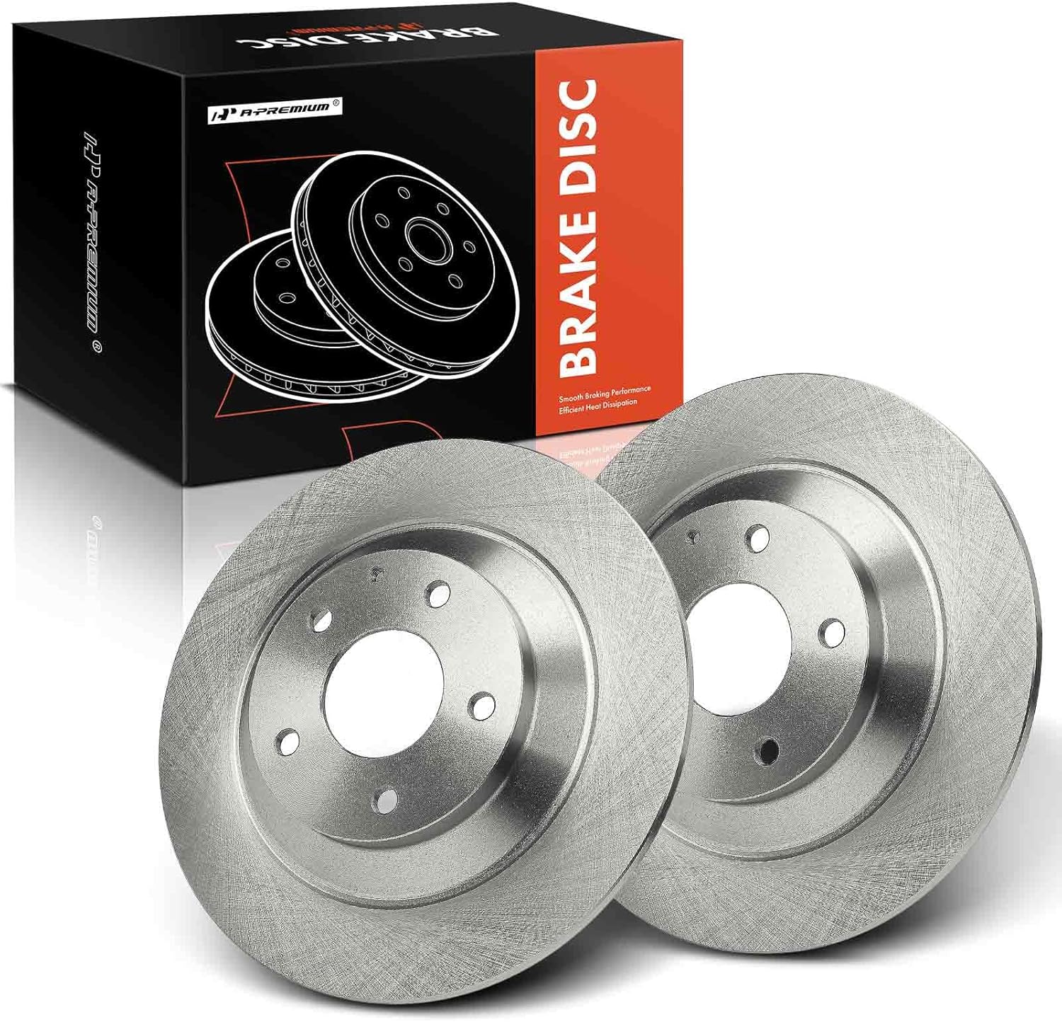 A-Premium 11.93 inch (303mm) Rear Solid Disc Brake Rotors Compatible with Select Mazda Models - CX-5/CX5 2013-2019/2021, CX-30/CX30 2020-2021, 2.0L 2.2L 2.5L, 2-PC Set
