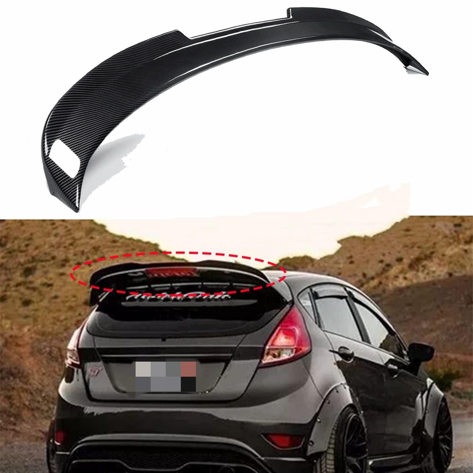 YONGYAO Tappo Terminale Per Braccio Tergicristallo Posteriore Per Ford Fiesta VI Mk6 Hatchback 2008-2018. Ricambio In Nylon Nero, Facile Da Montare.