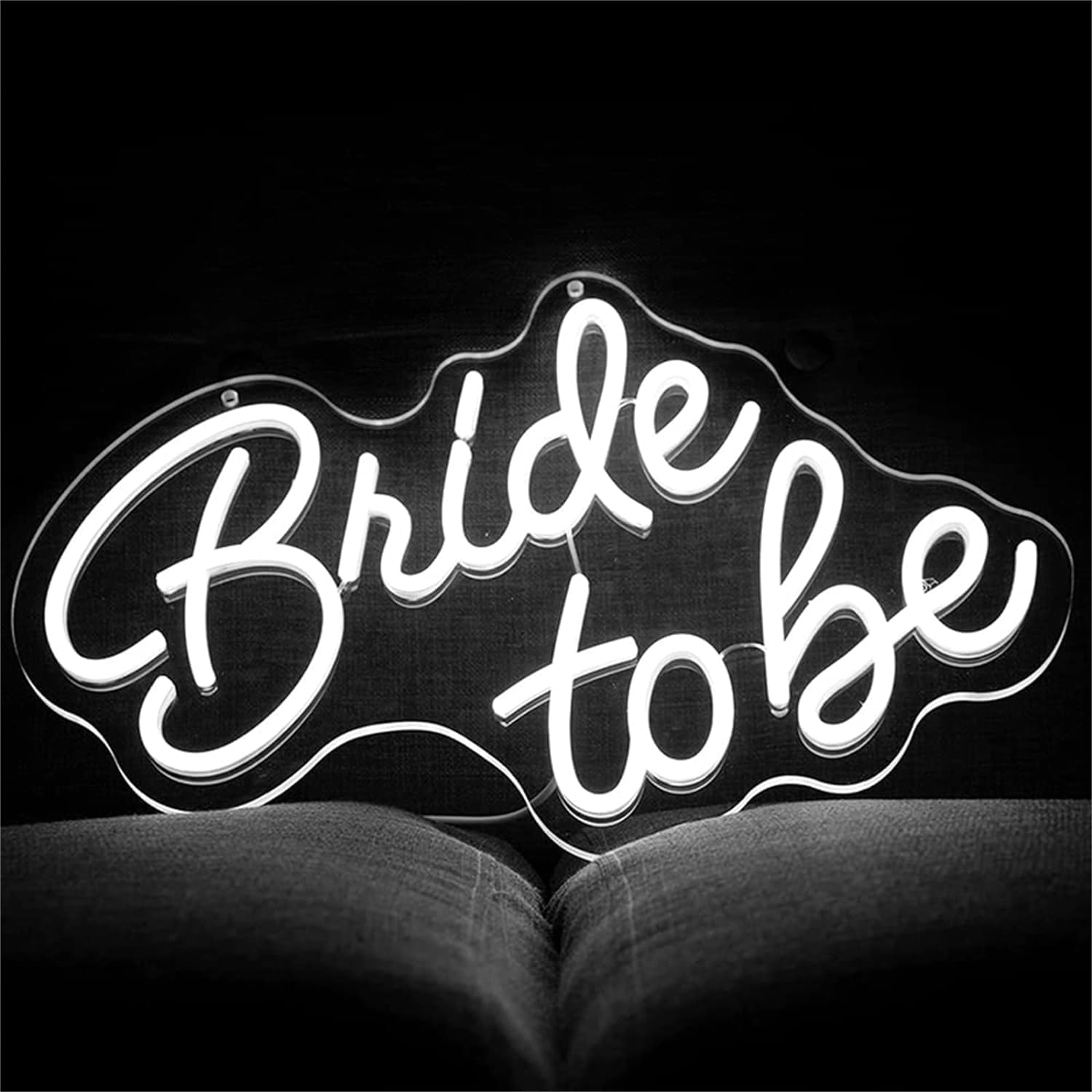 KIJyfgTR LED Neon Light Sign Bride to be Led Neon Signs, Wedding Party Room Decor USB Powered Acrylic LED Neon Lights 45X31cm