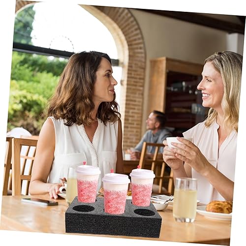 Miniatura 5 de 2 bandejas portadoras desechables para tazas de bebidas, portador de bebidas portátil para llevar, soporte reutilizable para tazas de café para