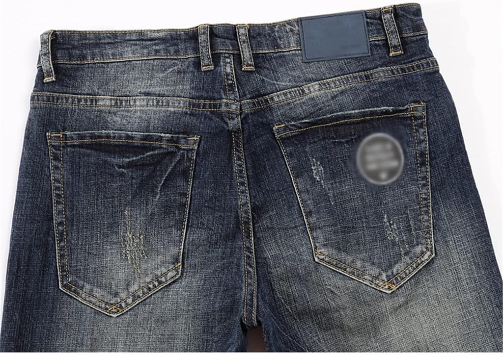 Jeans Men Autumn Winter Direct Straight Retro Stretch Vintage Streetwear Casaul Size