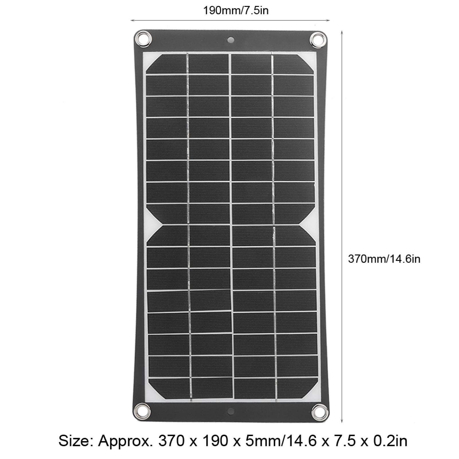 Cargador Solar de batería para Coche, Compacto, Resistente al Agua y al Polvo, con Interfaz USB integrada para Coches, Motocicletas, lanchas, caravanas, autocaravanas y Barcos.