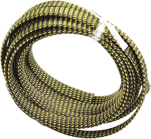 Miniatura 18 de Othmro Fundas de cable trenzadas flexibles de PET de 16.4 pies de longitud, 0.62 pulgadas de ancho, fundas de malla de alambre flexibles para TV,