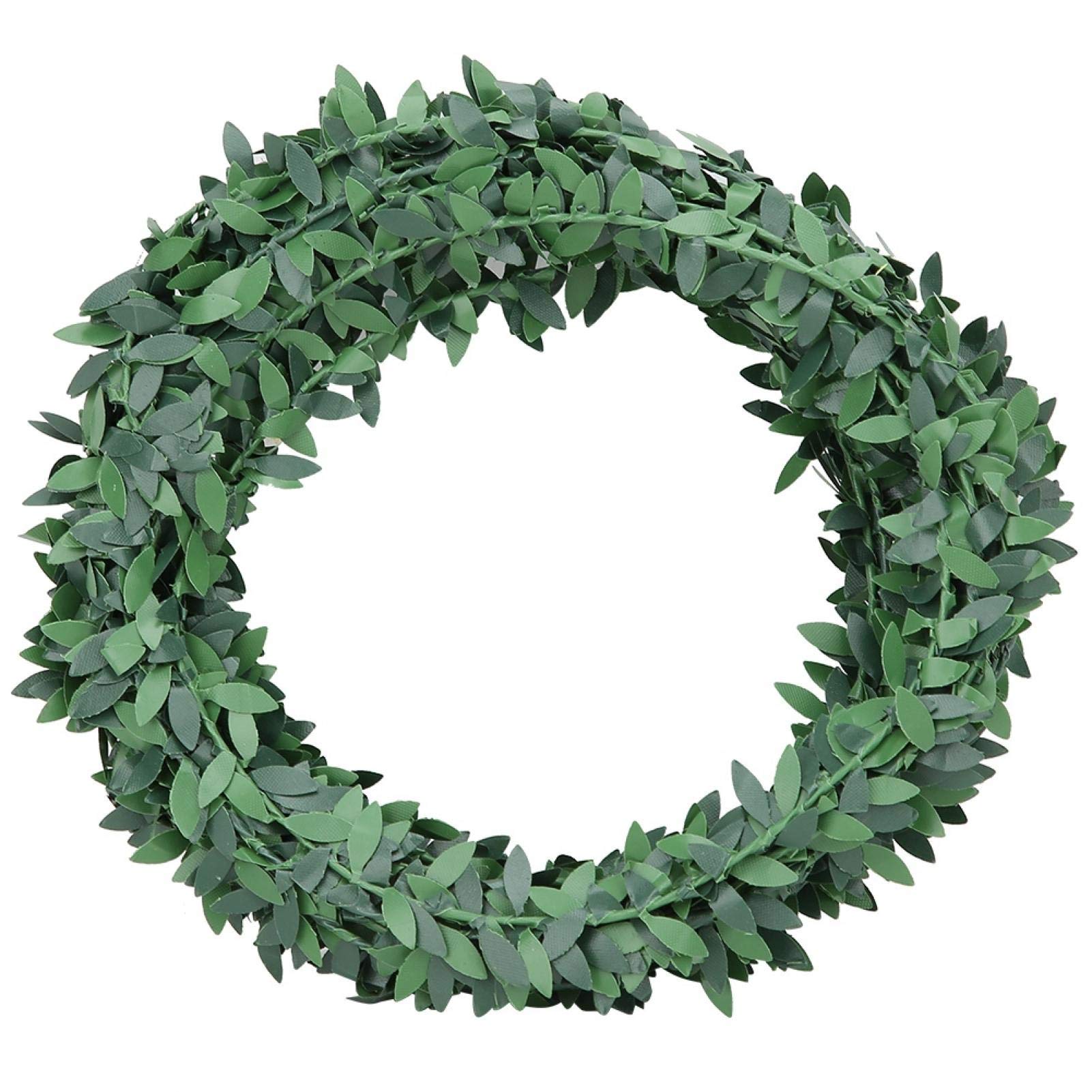 7.5m DIY Headband Simulation Vine, Green Leaf Garland, for Wedding Coffee Shop