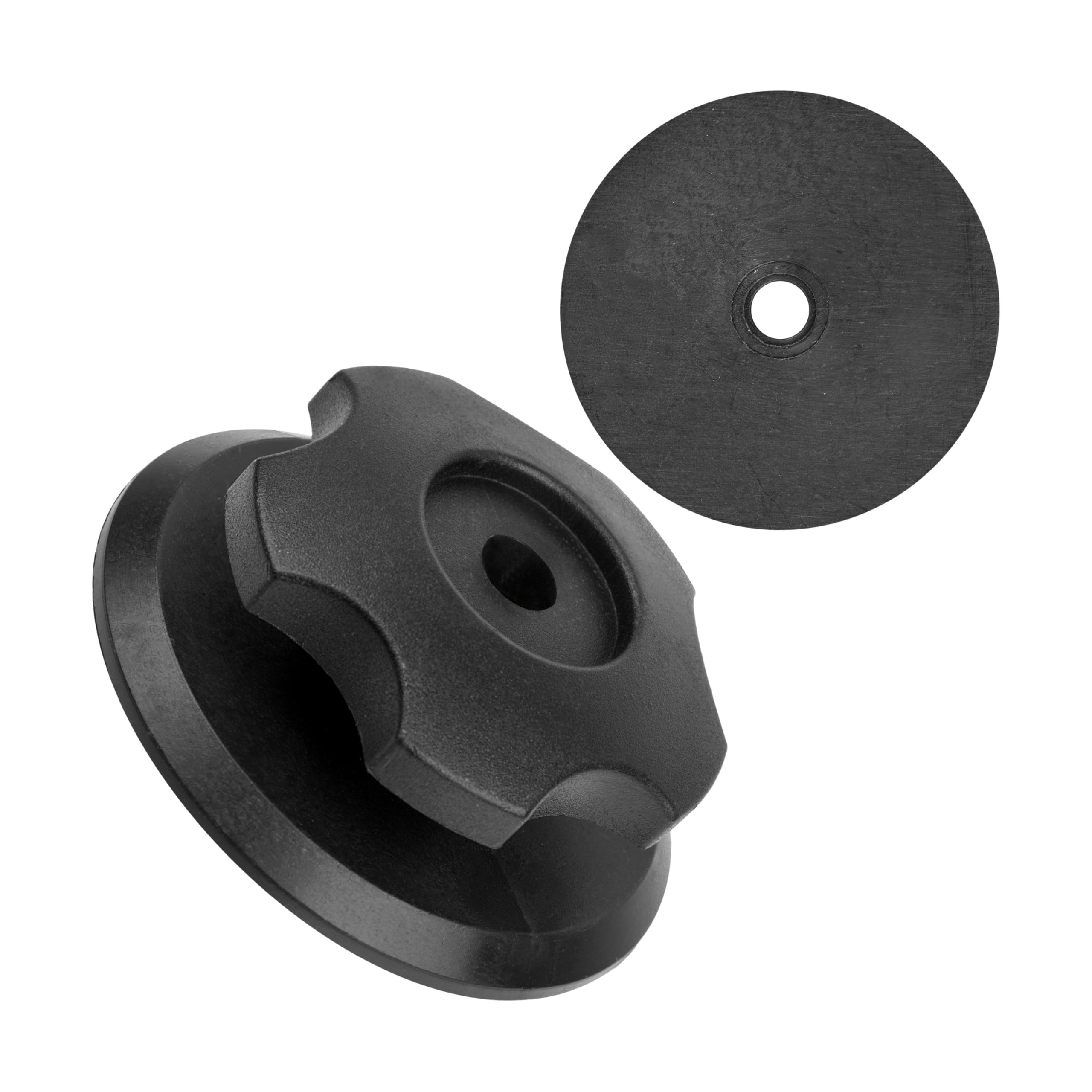 Okrągłe guziki do plandek, 48 szt, w kolorze Czarnym, wykonane z twardego plastiku, okrągłe guziki o Ø 36 x 14 mm do elastycznych pasów siatek i plandek przyczep