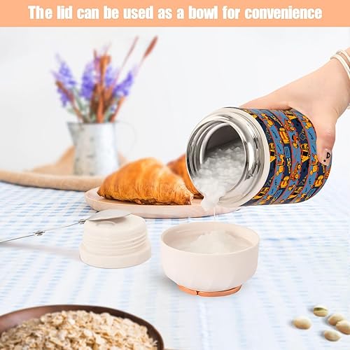 Miniatura 6 de MCHIVER Truck Food Jar with Spoon Stainless Steel Vacuum Insulated Food Container 17 oz Food Flask for Hot Food