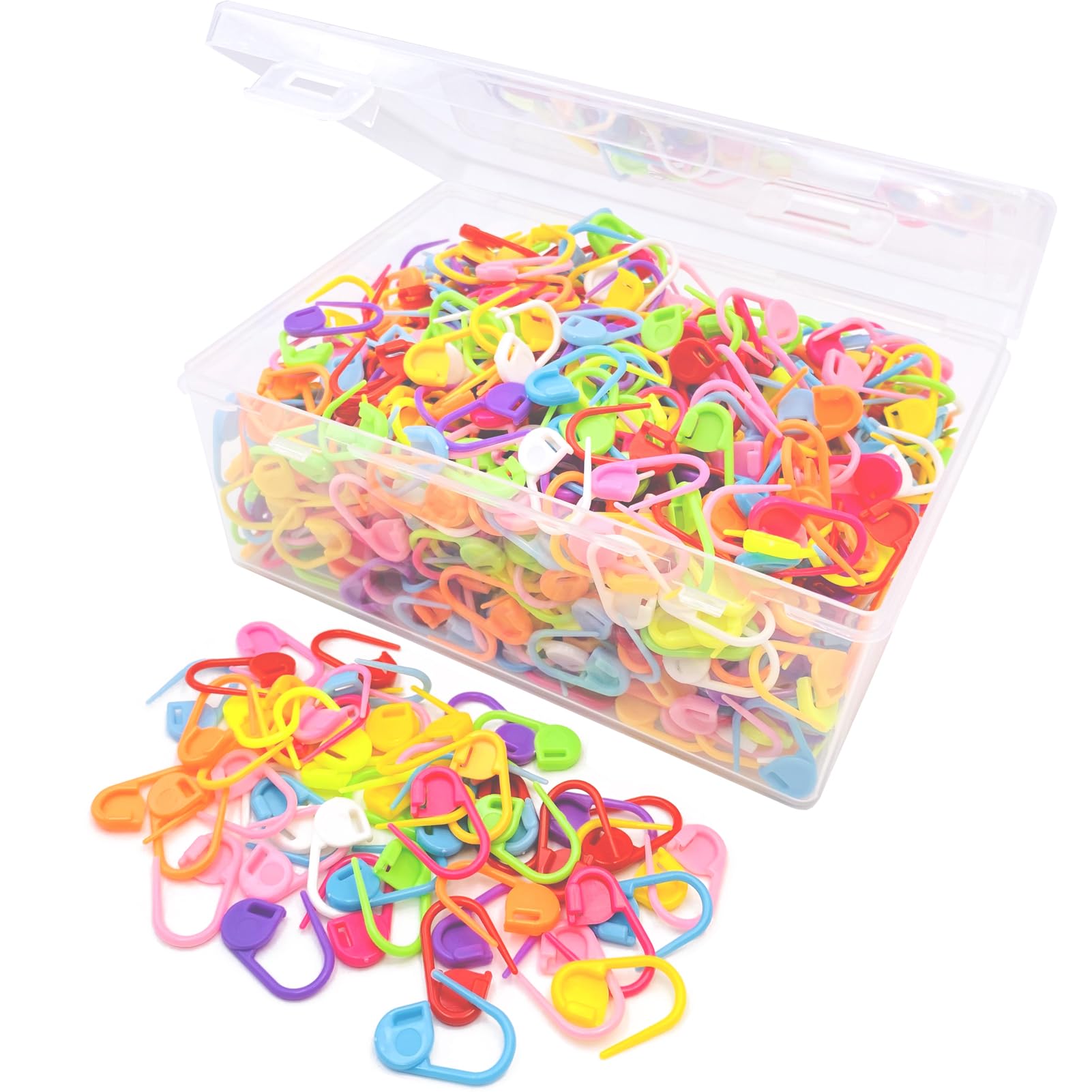 Stitch Markers for Knitting & Crochet, 800PCS Assorted Colors Crochet Stitch Markers Stitch Counters Crochet Markers Crochet Clips Knitting Markers, Crochet Accessories with Storage Box