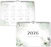 Kalender 2026 Wandkalender A4 Querformat Monatskalender mit Spiralbindung Familienplaner inkl. Ferienterminen & Jahresübersicht Geschenk für Zuhause Büro oder Schule