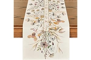 Artoid Mode Wildflower Leaves Floral Fall Table Runner