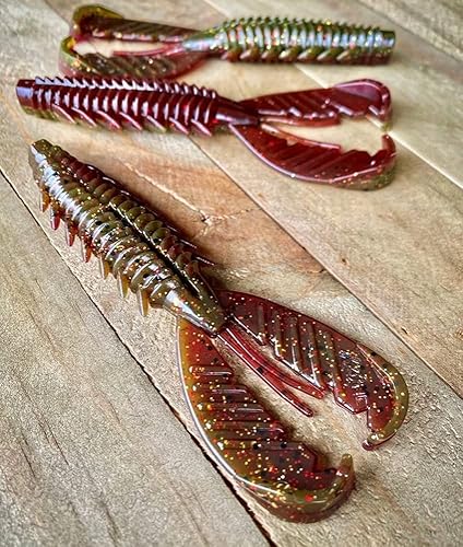 Miniatura 2 de X Zone Cangrejo de adrenalina de 4.25 pulgadas, señuelos de cangrejo para lubina, trucha y más, señuelo clásico de cangrejo de río agresivo diseñado