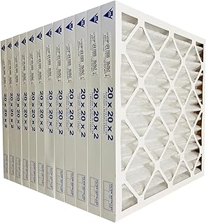 United Filter 20x20x2 MERV 8 Furnace Air Filters(Case of 12)- HVAC Filters for Home & Office - Purify Air, Removes Pollen, Mould, Bacteria & Smoke - Replacement Air Filters Made in Canada (Case of 12)